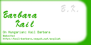 barbara kail business card